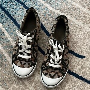 Coach Brown and Black Patterned Women's Sneakers